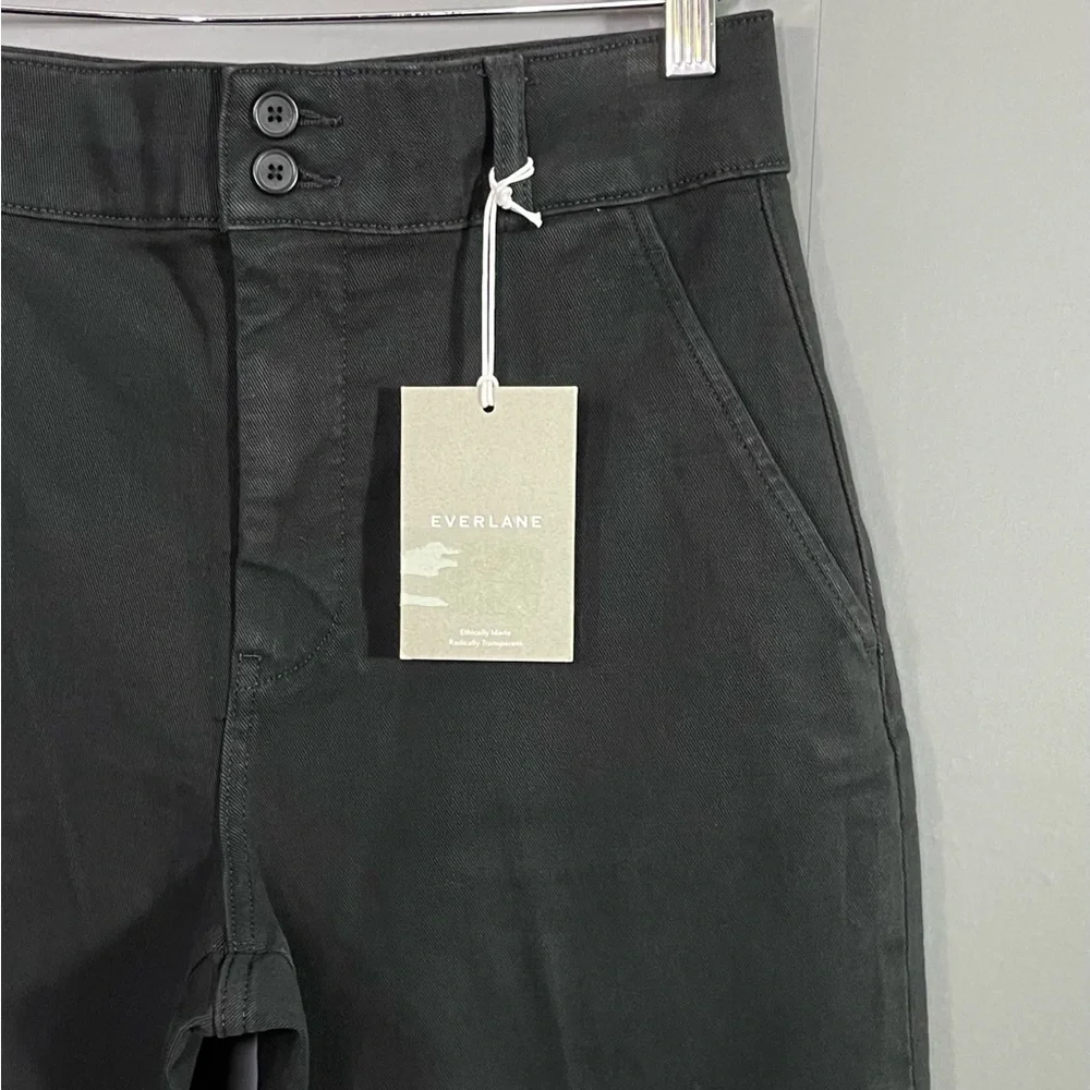 Everlane The Organic Kick Flare Pant Black Organic Cotton NWT - Picture 5 of 12
